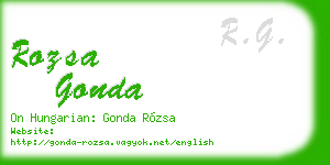 rozsa gonda business card